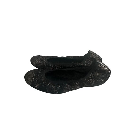 CHANEL Women's Black Metallic Captoe Ballet Flats Size 5 / 35 - Picture 13 of 13